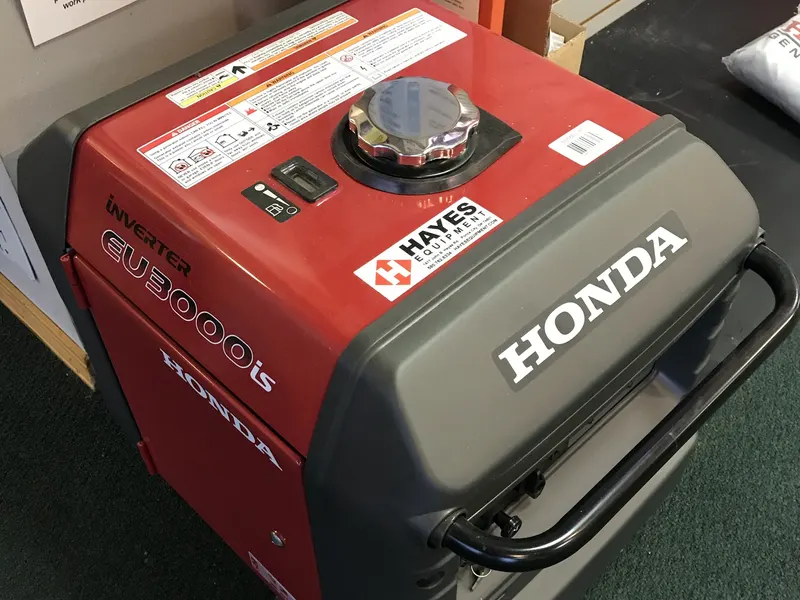 Hayes Equipment dealer decal on a Honda EU3000is inverter generator